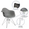 Flash Furniture Alonza Series Moss Gray Plastic Chair with Chrome Base, PK2 2-FH-132-CPP1-GY-GG - alternate 2